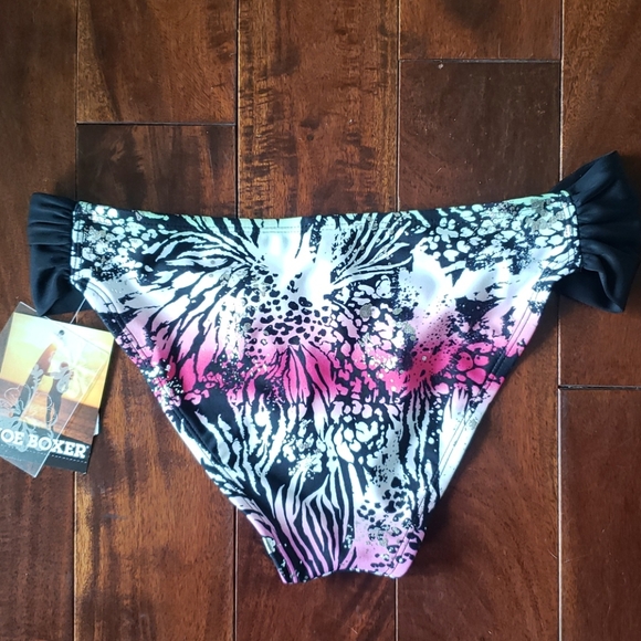 NWT Ruched Metallic Bikini Swimsuit Bottom sz S - Picture 5 of 10